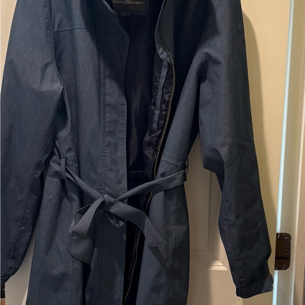 Eddie Bauer Navy Trench Coat